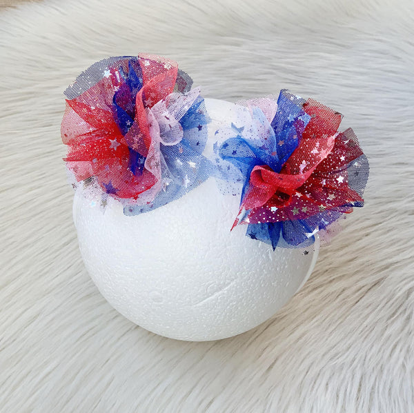 PREORDER Red, White & Blue Ombre with Stars - Tulle