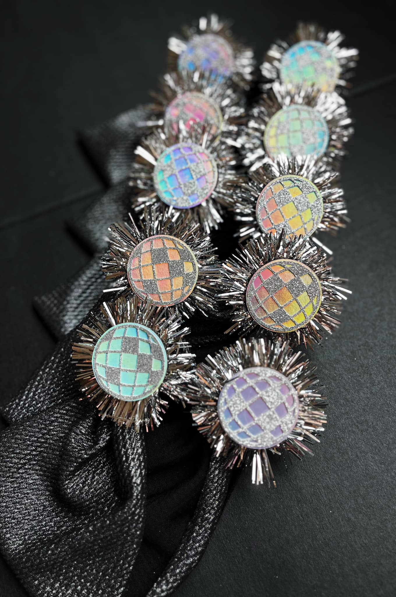 Black Shimmer Disco Ball Items