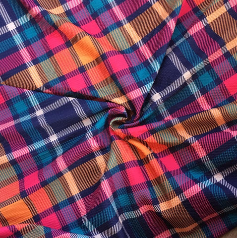 Pink and Turquoise Plaid - Bullet