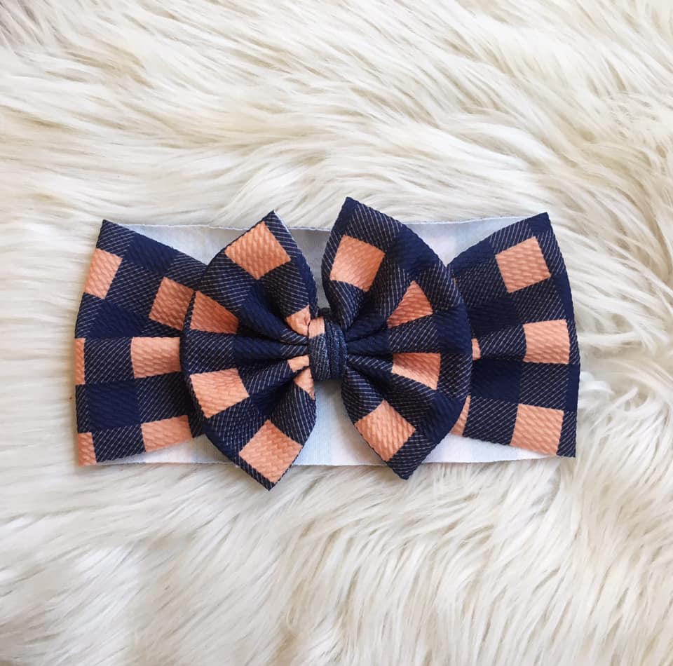 Navy and Beige Plaid - Bullet