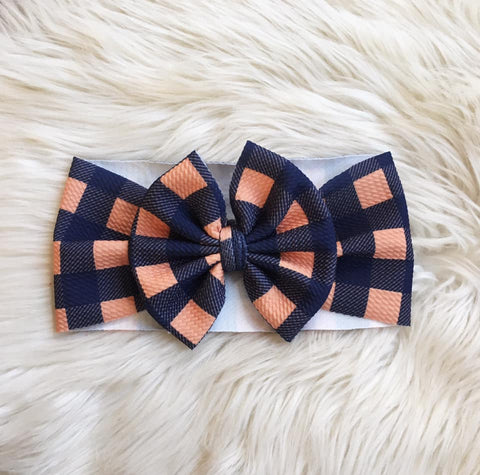 Navy and Beige Plaid - Bullet