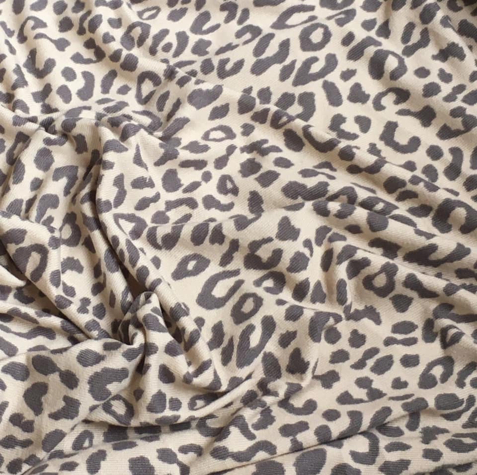 Gray/Light Beige Leopard - Ultra Soft