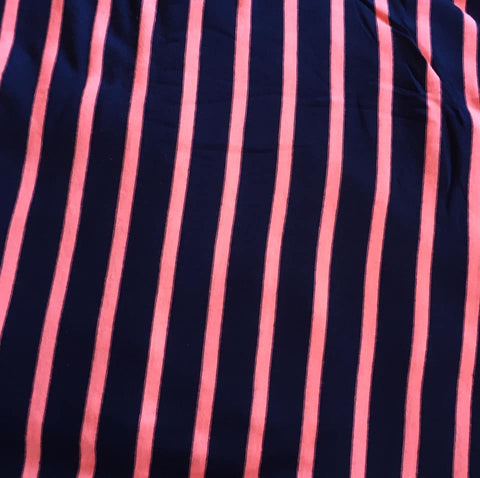 Navy and Hot Pink Stripes - Ultra Soft
