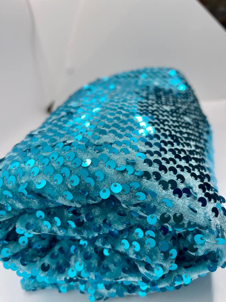 Turquoise Sequin - Velvet