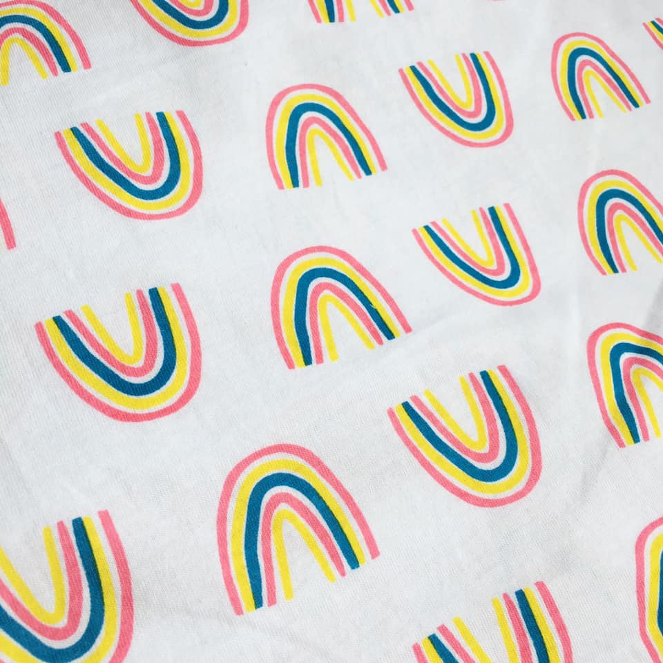 Neon Rainbow - Stretchy Cotton