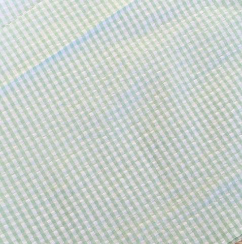 Mint Gingham Seersucker Sailor Bow