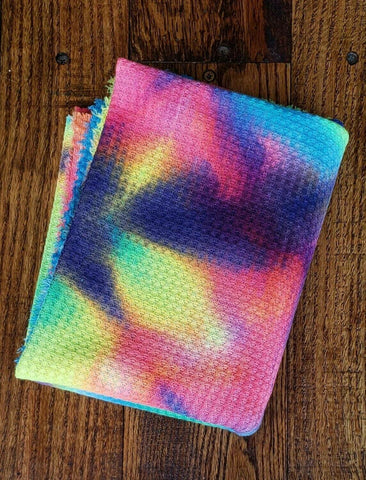 Colorful Tie Dye - Waffle Knit