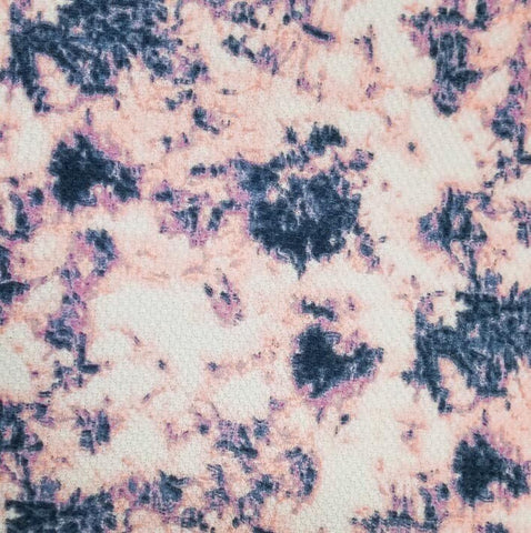 Denim/Blush Tie Dye - Waffle Knit