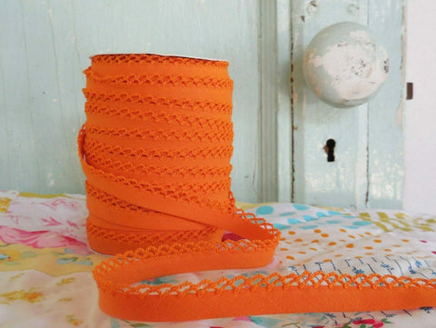 Orange Crochet Tiny Bow