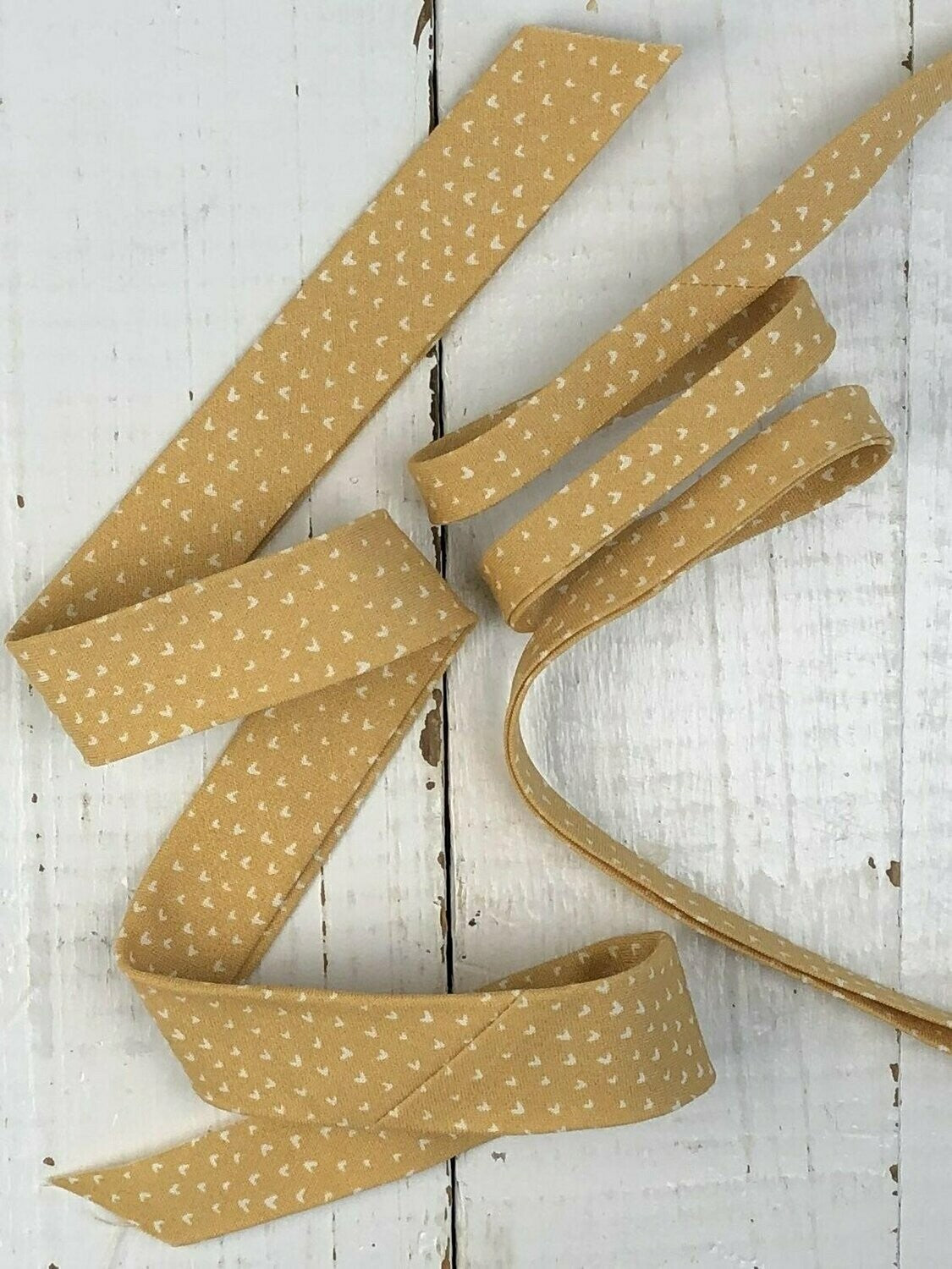 Mustard with Tiny Hearts Tiny Bow