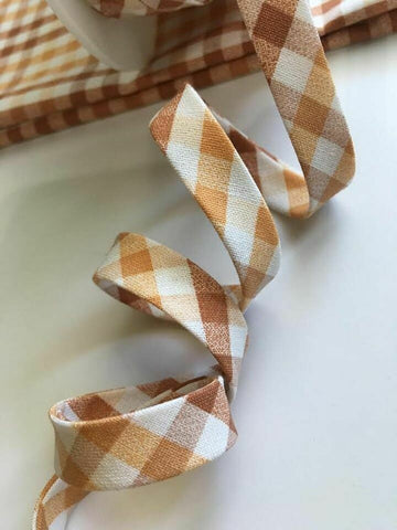 Golden Plaid Tiny Bow