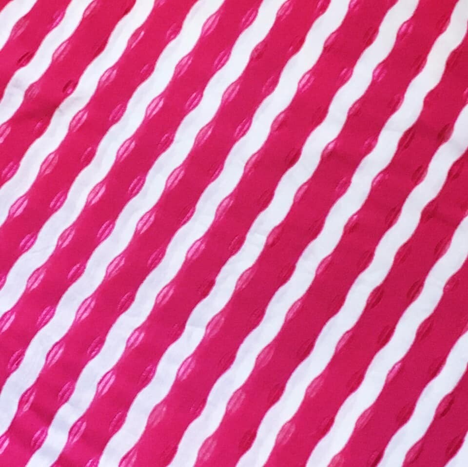 Big Pink and Cream Stripes