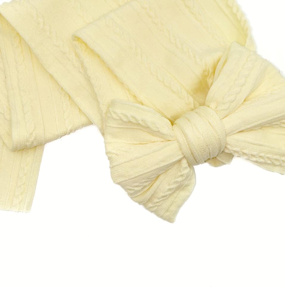 Light Yellow Braided Knit Nylon
