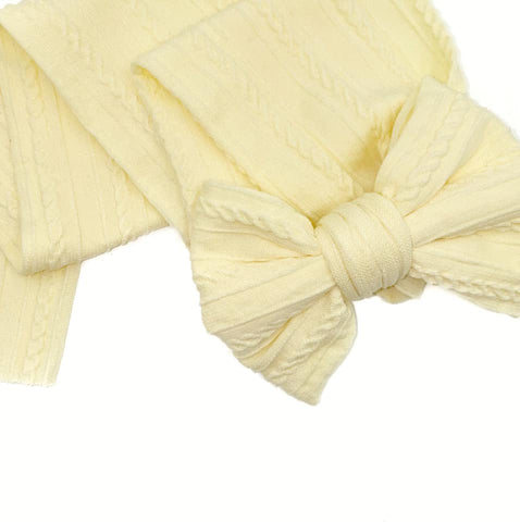 Light Yellow Braided Knit Nylon