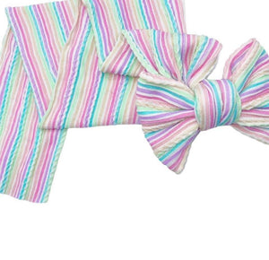 Pastel Stripes Braided Knit Nylon