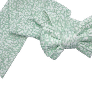 Teal Cheetah Braided Knit Nylon