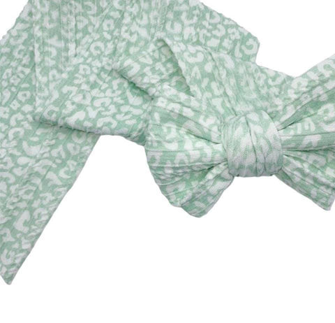 Teal Cheetah Braided Knit Nylon