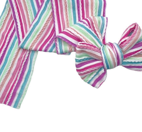 Summer Stripes Braided Knit Nylon