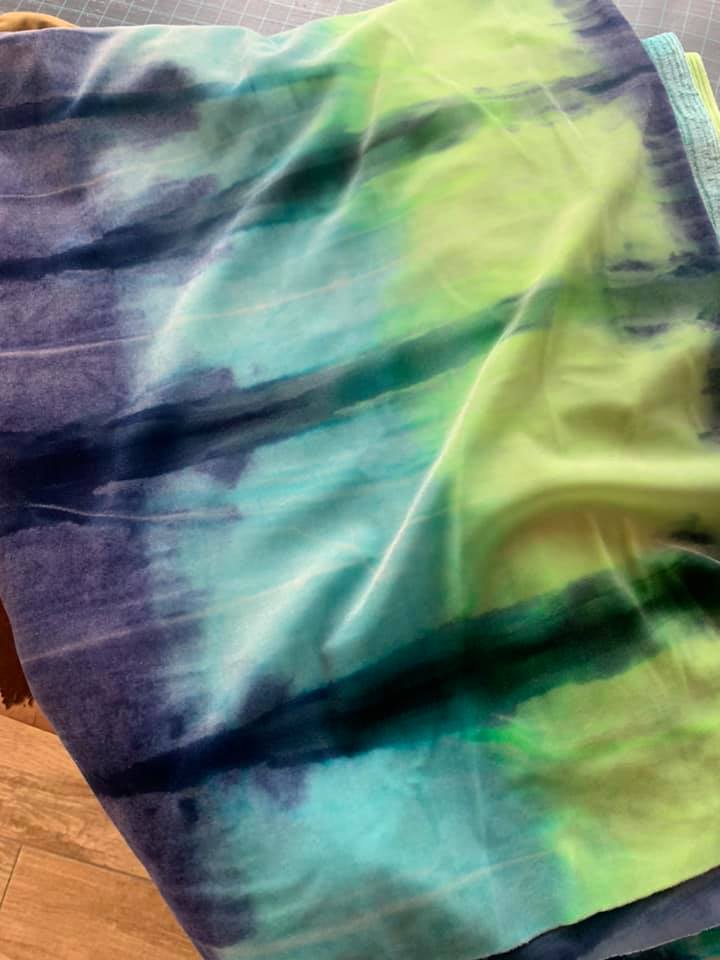 Lemon Lime Tie Dye - Velvet