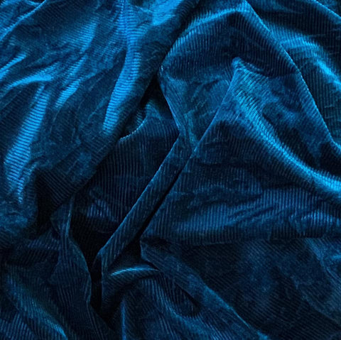 NEW Jewel Tone Blue - Ribbed Velvet