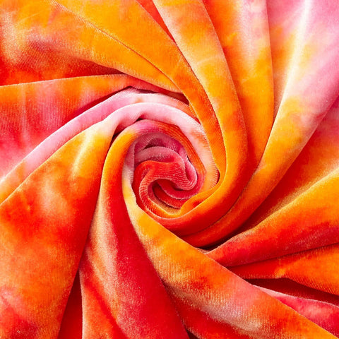 Orange Sherbert Tie Dye Velvet