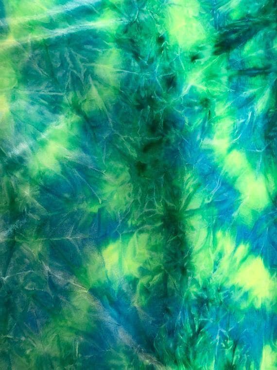 Green/Blue Tie Dye - Velvet