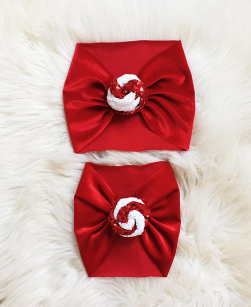 Candy Cane Top Knot Piggies // Wraps