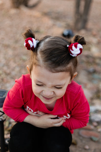 Candy Cane Top Knot Piggies // Wraps