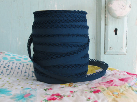 Midnight Blue Crochet Tiny Bow