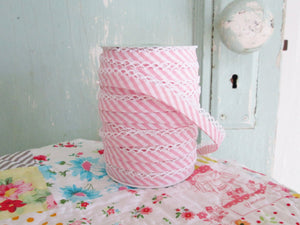 Light Pink and White Stripe Tiny Bow