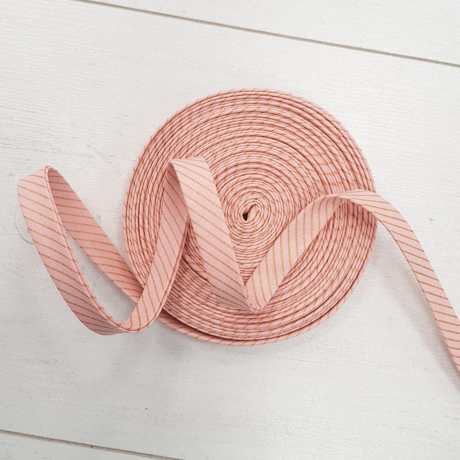 Pink and Gold Shimmer Stripes Tiny Bow