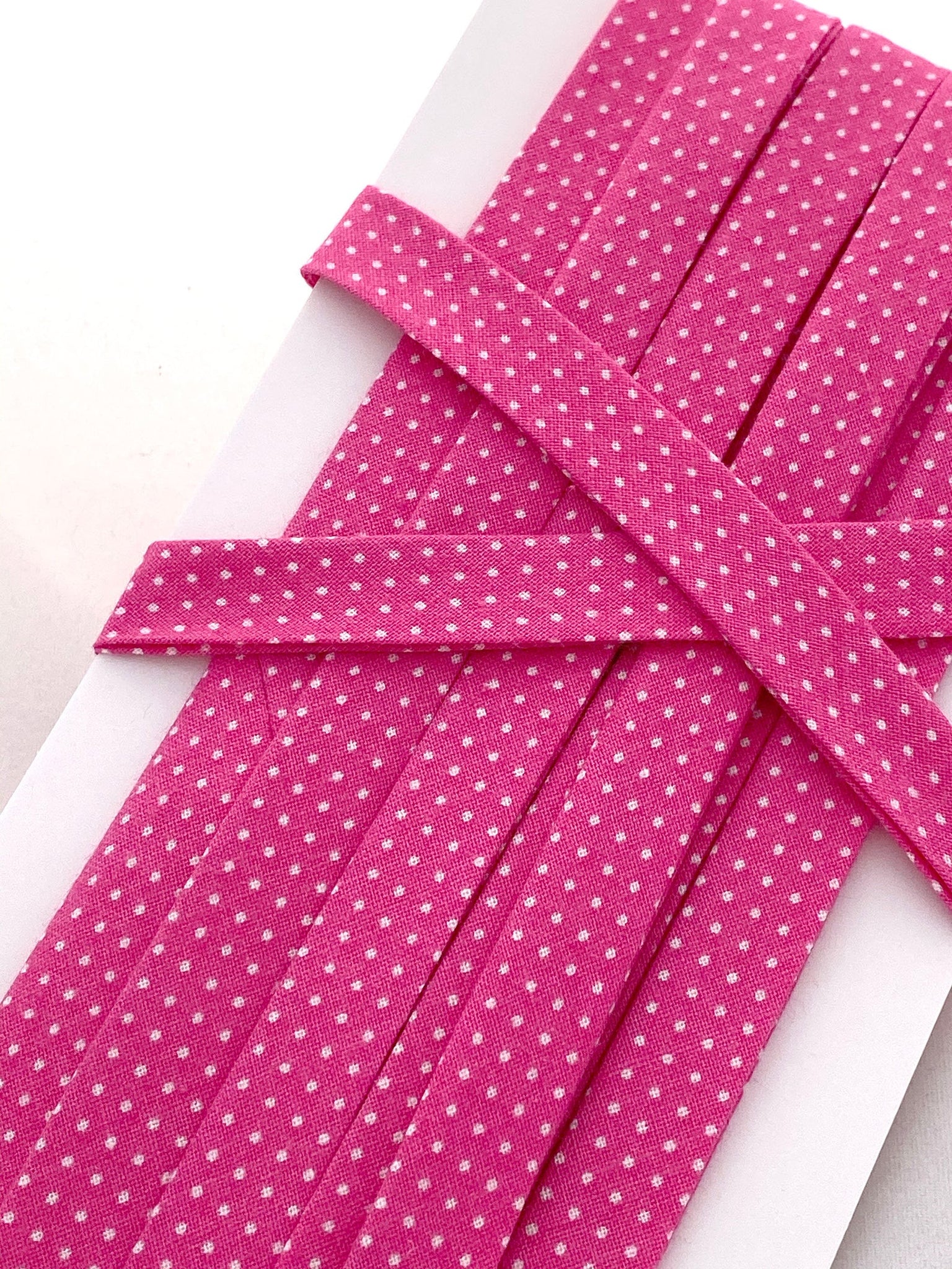 Hot Pink with White Dots Tiny Bow