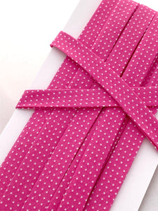 Hot Pink with White Dots Tiny Bow
