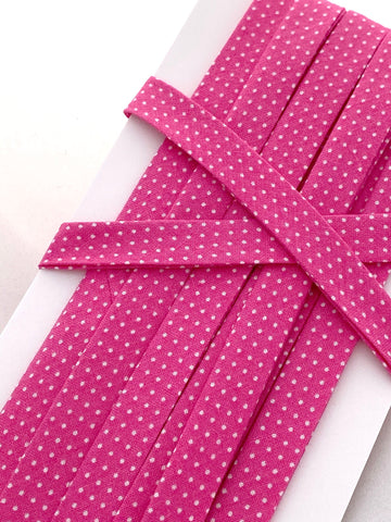 Hot Pink with White Dots Tiny Bow