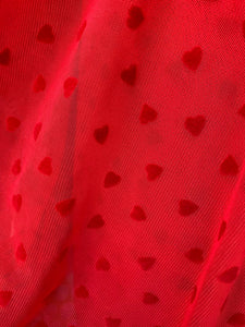 NEW Red with Velvet Hearts - Tulle
