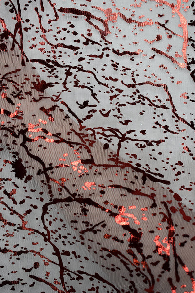 NEW Red Shimmer Blood Splatter - Mesh