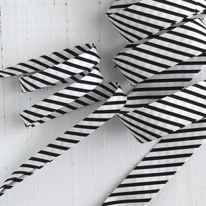 Black and White Stripe Tiny Bow
