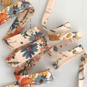 Peach Floral Tiny Bow