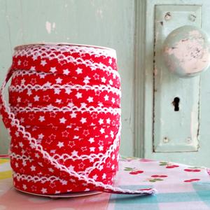 Red with White Stars Tiny Bow