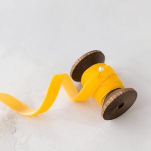 Sunshine Yellow Velvet Ribbon Tiny Bow