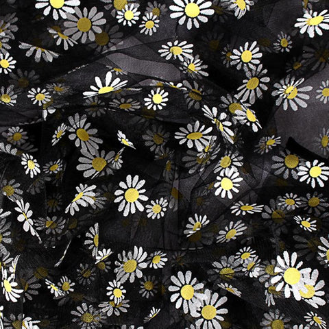 Black Daisy Tulle