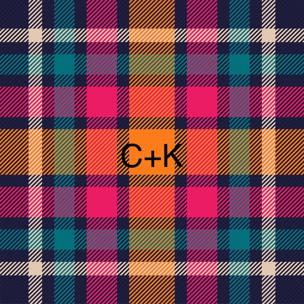 Pink and Turquoise Plaid - Bullet