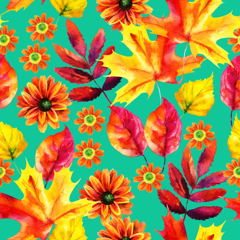Teal Watercolor Foliage - Bullet
