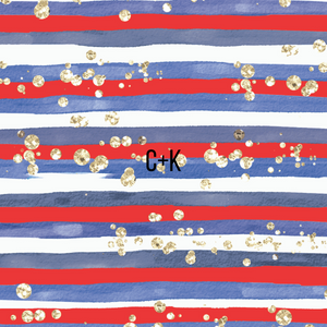 Patriotic Watercolor Stripes - Bullet